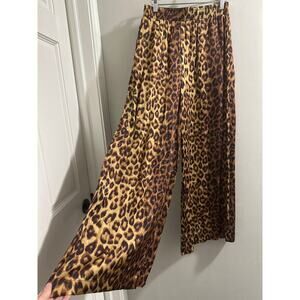 L'agence Lillian Wide Leg Pant in animal print size XS TALL